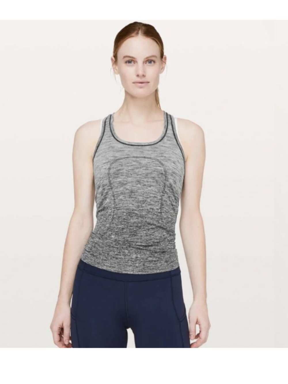 Lululemon Women Swiftly Tech Racerback Black White Grey Ombre
